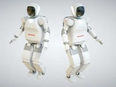 Asimo Robot Low-poly 3D model