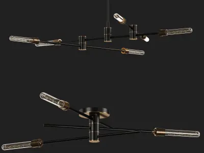 Restoration Hardware KINETIC 2-TIER CHANDELIER 3D model