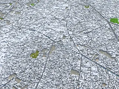 Meerut Uttar Pradesh India 25km Low-poly 3D model