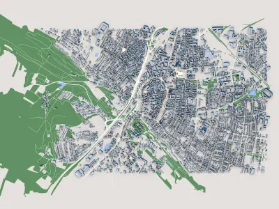 Bielefeld City Germany 3D model