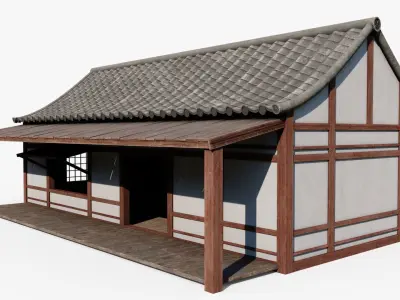 Japanese Shop Low-poly 3D model
