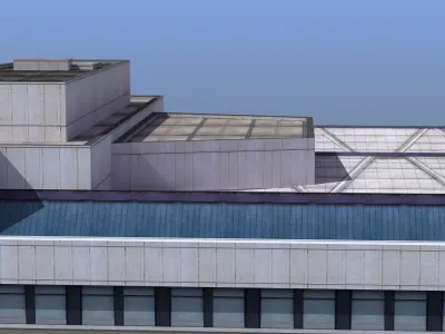 Bus Terminal Low-poly 3D model