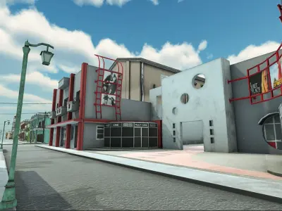 Colonial City Pack Low-poly 3D model