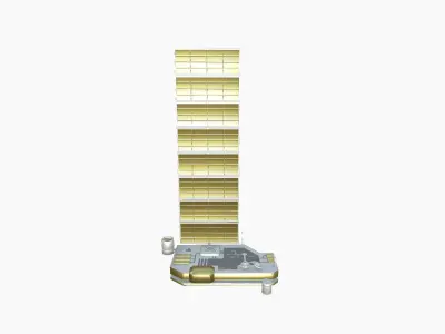 Satellite B02 Gold - SciFi Space Design Low-poly 3D model