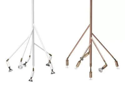 Kvist 6 pendant light with three branches hanging from it 3D model