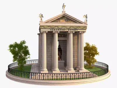 Temple of Aesculapius 3D model