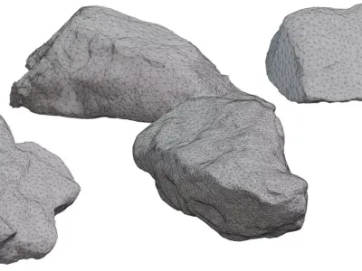 Game Ready Rock Pack Low-poly 3D model