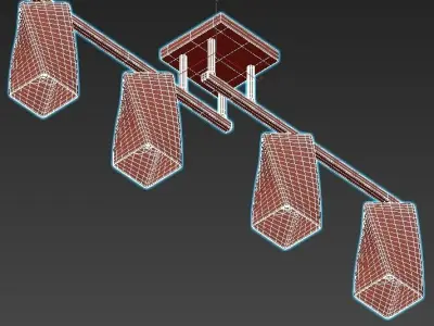 imexx four light ceiling fixture 3D model