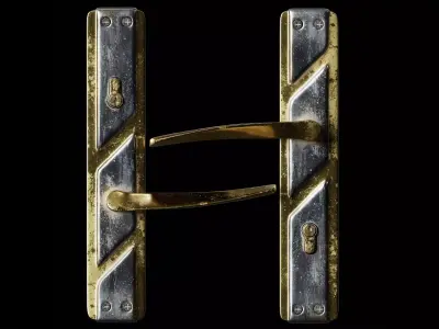 Door Handle  Low-poly 3D model