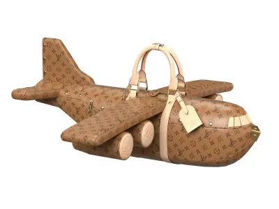 Louis Vuitton LV Airplane Light Brown Bag by Virgil Abloh Low-poly 3D model