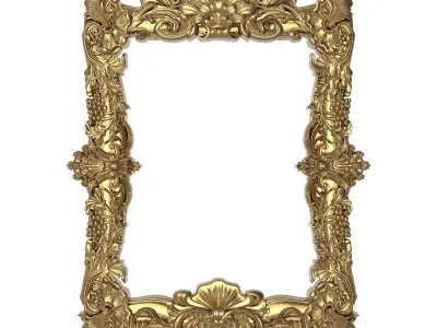 3 carved frames set 3D Model 3D Model Pack