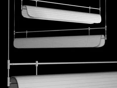 Nami Linear Chandelier Low-poly 3D model purchase