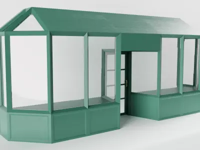 Romantic Shop Front Low-poly 3D model