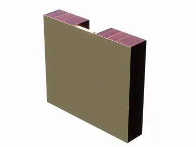 Wardrobe with drawers and doors 3D model