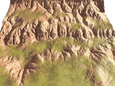 Terrain mountain hill 3D model