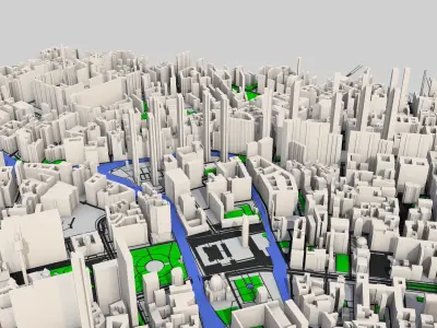 Berlin City Germany  3D model