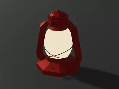 Low-poly Kerosene Lantern Low-poly 3D model
