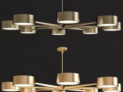 Linus Starburst Chandelier low poly 3d model Low-poly 3D model