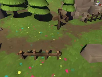 Summer Forest Low-poly 3D model