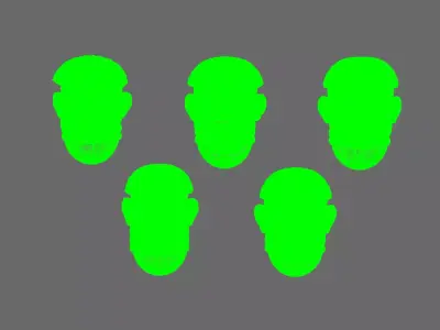 Arthurian Knights V10 Squire Heads 3D print model