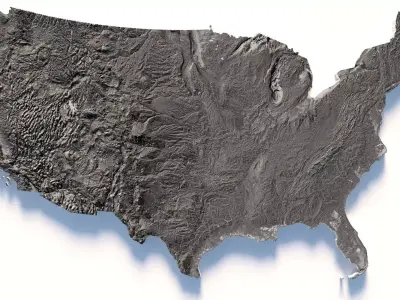 USA Terrain country  3D model