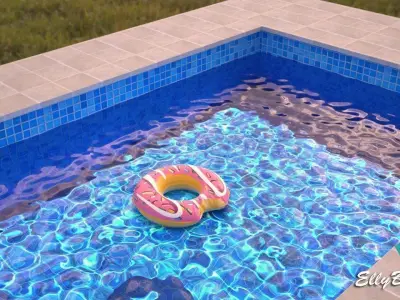 Inflatable Donut Low-poly 3D model