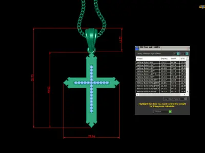 Cross Light Gold 4CP046 3DM STL 3D print model purchase