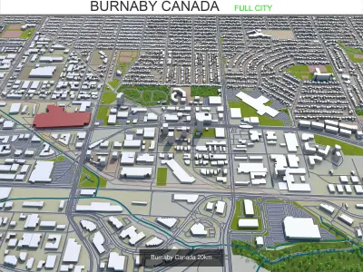 Greater Vancouver Cities 3D Model Pack