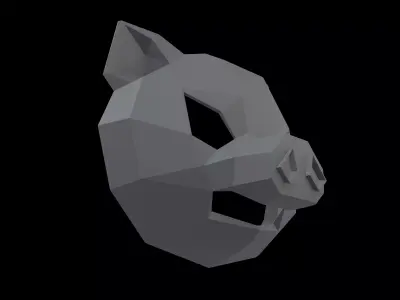 Lowpoly Pig Mask V1 002 Low-poly 3D model