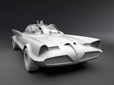 Batmobile 1960 Scale model 3D print model
