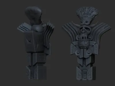 totem scary 3D model