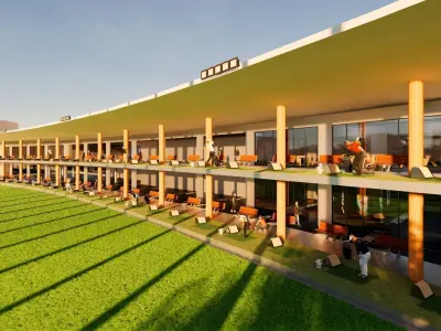 driving range golf 3D model