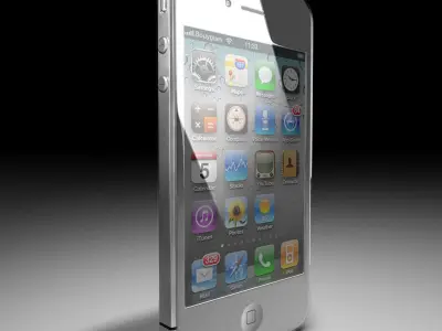 iPhone 4S with simcard 3D model