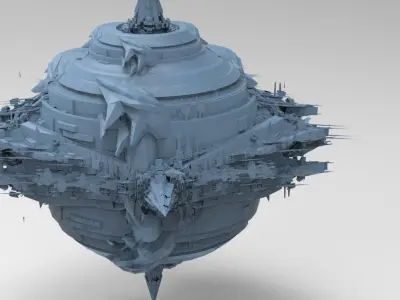 Sci fi Locust Globe shape 3D model