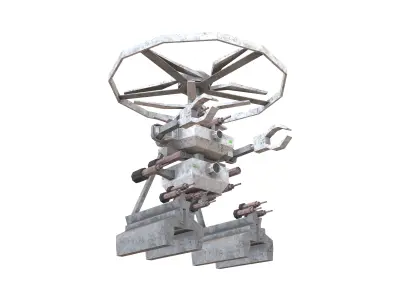 Cartoon Weapon Drone Robot V1 004 Low-poly 3D model