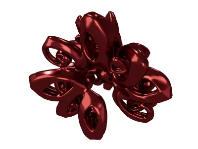 Abstract Flower Shape v1 005 Low-poly 3D model