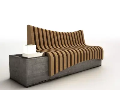 STREET FURNITURE Low-poly 3D model