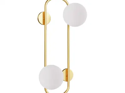 Nordic Modern Geometric Glass Wall Light M468 3D model