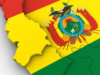 3d Political Map of Bolivia 3D model
