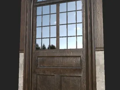 Windows Wall PBR  Low-poly 3D model