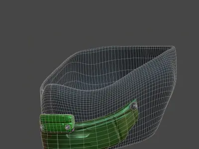 Gas mask helmet 3d model scifi Low-poly  Low-poly 3D model