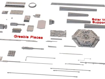 TIE Starfighter Kit Bash Set - 3D Print 3D print model