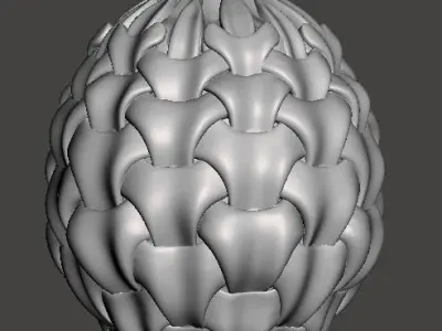 Parametric rattan woven candle 3D print model