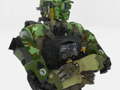 Robot Character Low-poly 3D model