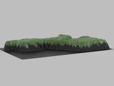 Mozambique Map Country Low-poly 3D model