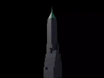 40 Wall Street - NYC Low-poly 3D model