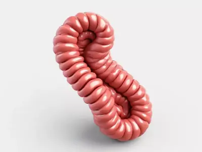 Stylized Abstract Twisted Figure Eight Low-poly 3D model