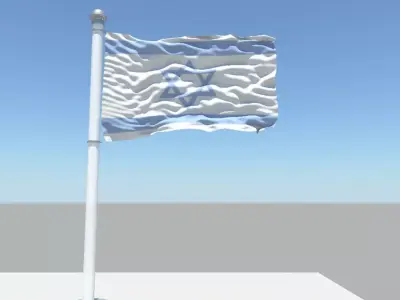 Israel flag 3D model