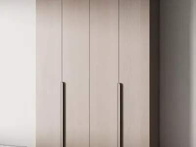 504 cabinet furniture 16 modular wardrobe cupboard 4 colors 3D model