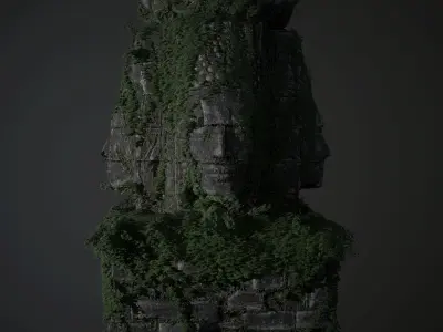 Religious Monument Temple Game Asset  3D model